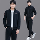 萬(wàn)格尼休閑運(yùn)動(dòng)套裝男士春秋款韓版潮流衣服衛(wèi)衣套裝跑步運(yùn)動(dòng)服三件套 8085款黑色 XL（建議體重126-140斤）