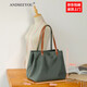 ANDSEEYOU品牌 大包包女 休閑新款尼龍牛津布大容量托特包百搭單肩包潮帆布手提包 墨綠色小號