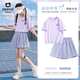 小豬班納（PEPCO）女童夏季套裝2026新款洋氣兒童網眼速干短袖女孩運動輕薄百褶褲裙 【速干涼感短袖褲裙套裝】01 160 【推薦體重80-100斤】