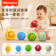 費雪（Fisher-Price）寶寶初級訓練球五合一套裝 嬰幼兒童玩具球小皮球生日禮物禮品