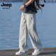 JEEP SPIRIT吉普冰絲休閑褲男士2026夏季新款速干長褲男直筒運動褲 淺灰 M