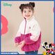 迪士尼（Disney）男童女童卡通時(shí)尚休閑百搭舒適親膚保暖搖粒絨外套兒童童裝 桃紅白拼色米妮 130 （建議6-8歲身高120-130cm)