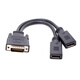 FVH顯卡轉換線(xiàn)DMS-59p LFH轉雙Displayport VGA DVI HDMI DP母 黑色雙DP 0.2m