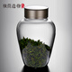 極簡造物 玻璃茶葉罐雙層鋁合金帶蓋子密封罐家用透明大號存茶罐儲存綠茶普洱紅茶收納功夫茶倉便攜小號罐子 大號1000ML