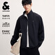 杰克·瓊斯（JACK&JONES） 男裝夾克時(shí)尚簡(jiǎn)約寬松插肩長(zhǎng)袖立領(lǐng)涼感防曬外套上衣226221024