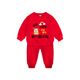 忻悅晴寶寶周歲禮服一周歲男孩衣服秋季女寶寶生日抓周服裝嬰兒紅色套裝 春秋款-龍寶小可愛(ài)-紅+紅 90 cm 體重21-26斤