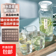 日式錘紋玻璃錘紋玻璃冷水壺套裝食品級家用耐高溫一壺四杯涼水杯 日式錘紋工藝/加厚玻璃材質/一壺四杯