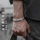 Do Dower足銀9999招財貔貅心經手鐲男士復古百搭開口小眾個性霸氣手環禮物 約44g 贈送禮盒證書
