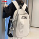 李寧（LI-NING）李寧2026新款雙肩包男女大容量旅行電腦背包休閑初中生高中 灰色 單包帶隨機掛件