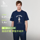 哈吉斯（HAZZYS）男裝 夏季【涼感】短袖T恤男PHIZ系列印花圖案男上衣ASTZE0DBI31