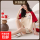 【純棉】睡衣女士夏季短袖短褲家居服套裝春夏天韓版甜美時(shí)尚 Z281216女款【帶胸墊】 L
