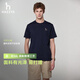哈吉斯（HAZZYS）男裝 夏季款男士上衣休閑男T圓領純棉短袖T恤男ASTZE0DBX32