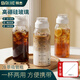 拜杰高硼硅玻璃刻度杯刻度水杯冷泡杯果汁杯透明杯子冷萃吸管杯500ML