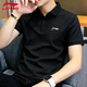 李寧（LI-NING）冰絲速干polo衫短袖男t恤2026夏季新款高端男裝半袖男士運動衣服 黑色【冰絲速干】 XL /180【150-165斤】