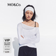 MO&Co.【active系列】露肩T恤2026夏新品天絲亞麻輕透寬松MBF2TEE050 本白色 M /165