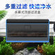 森森 魚缸過濾器盒 水族箱水幕過濾槽 頂部過濾設(shè)備 上濾盒滴流盒AF 2個大號抽屜式壁掛滴流盒（濾材套餐）
