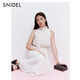 SNIDEL連衣裙女26春夏新品時尚優(yōu)雅純色無袖收腰百褶長裙SWFO262313 象牙白 M