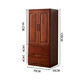 鵲棲 衣柜臥室實(shí)木斗柜五斗櫥邊柜陽(yáng)臺柜衣服多功能柜子儲物柜家用 胡桃色對開(kāi)門(mén)70*50*150