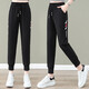 啄木鳥(niǎo)（TUCANO）休閑褲女士2023年春夏季新款時(shí)尚寬松女褲年輕跑步運動(dòng)褲 黑色束口 M