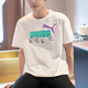 彪馬（PUMA）t恤男短袖 2025夏季新款時(shí)尚上衣印花T恤純棉半袖寬松圓領(lǐng)短袖男 白色/店長推薦 M