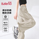 班尼路（Baleno）工裝褲女夏2026新款UPF50+原紗防曬涼感戶外運動機能風傘兵闊腿褲