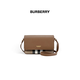 BURBERRY巴寶莉女士棕色奢侈品拼色單肩斜跨包81072701/80845001七夕