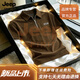 JEEP SPIRIT輕奢高端2026夏季新款男士短袖polo衫半拉鏈立領商務休閑百搭 棕色 2XL