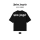 PALM ANGELS【明星同款】短袖T恤男圓領2026新款情侶裝寬松休閑高端半袖上衣 黑色 M