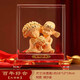 帝鴻唐高檔絨沙金公仔擺件送新人創(chuàng  )意結婚禮物送閨蜜朋友實(shí)用婚慶禮品 大號百年好合（水晶底座）