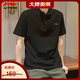 李寧（LI-NING）翻領(lǐng)t恤男Polo衫短袖夏季新款棉質(zhì)吸濕透氣休閑運動體恤男上衣 標(biāo)準(zhǔn)黑(100%棉-吸濕排汗) L