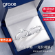 Grace Girl一克拉培育鉆石銀情侶戒指結求訂婚鉆戒生日情人節禮物送女友老婆 銀培育鉆石對戒（女戒1克拉+男戒）-本地倉