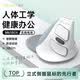 多彩（Delux）M618GX人體工學垂直鼠標 立式鼠標 無線鼠標辦公鼠標電腦筆記本 便攜可拆卸掌托白色