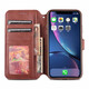 雅尊仕 iPhone11皮套蘋果11promax翻蓋手機(jī)殼保護(hù)套防摔插卡全包男女錢包款 棕色 iPhone11【6.1】