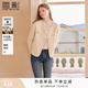 香影【天絲+羊毛】小香風(fēng)外套女2025秋冬新款千金風(fēng)短款白色大衣 鷺白 M 160/84A/95-110斤
