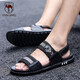 金盾駱駝涼鞋男沙灘鞋夏季新款男鞋青少年韓版學(xué)生休閑涼拖鞋 1903黑色 42