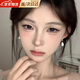 宜品達水滴耳釘女輕奢小眾高級感2026新款百搭仿珍珠圓臉耳環耳夾耳飾 銀色