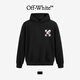 OFF-WHITE連帽衛衣男女情侶刺繡箭頭潮牌套頭寬松百搭休閑上衣 WA01HS0173 黑色 L