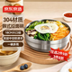 京東京造碗 304不銹鋼大湯碗面碗家用食品級餐具雙層隔熱18CM拉面碗沙拉碗