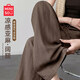 名創優品（MINISO）亞麻褲子女夏2026新款薄款高腰直筒長褲小個子高級感休閑褲闊腿褲