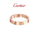 卡地亞（Cartier）LOVE系列 18K玫瑰金色窄版LOVE戒指單枚 B4085253 京東自營
