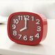 OIMG臺式創(chuàng  )意個(gè)性學(xué)生兒童鐘表床頭靜音石英鐘桌面小擺件鬧鐘電子時(shí)鐘 橢圓紅色