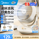 美的（Midea）桌面臺式小風扇電風扇空氣循環扇臺扇 辦公室宿舍小型迷你排氣扇空調扇 宿舍臥室床上用低噪節能 3檔循環扇丨循環靜風