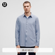 lululemon丨New Venture男士修身剪裁長袖襯衫 速干芯吸 LM3CYES 風暴藍 L