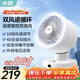 水田8寸智能空氣循環扇家用臺式電風扇語音輕音直流變頻臺地兩用 【白色】廣角送風+語音控制+上下自動搖頭