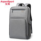 艾奔（ASPENSPORT）商務(wù)電腦包簡(jiǎn)約休閑多功能雙肩包通勤男士時(shí)尚潮流旅行背包 淺灰