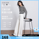 三彩【宋軼同款】【防透小白褲】2026春季新款白色牛仔褲高腰直筒褲Z 云朵白 L 165/72A
