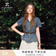 香影復(fù)古牛仔襯衫短外套女2026夏秋新款刺繡修身收腰夾克短袖上衣 牛仔藍(lán) S 155/80A/85-95斤