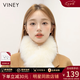 viney冬季圍巾女保暖雙面毛圍脖韓版仿狐貍毛生日七夕情人節(jié)禮物送女友 【米白色禮盒裝】高檔高顏值 高級感獺兔毛內(nèi)襯護(hù)頸防寒