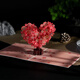 UNIGIFT七夕表白3d立體情人節賀卡粉色愛(ài)心驚喜告白卡片風(fēng)高級感送女朋友 愛(ài)心櫻花樹(shù)