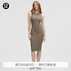 lululemon丨Ribbed Nulu? 女士羅紋中長背心裙 LW1FL9S 黑色 M
